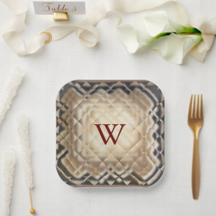 Dimensional Square-W Paper Plates