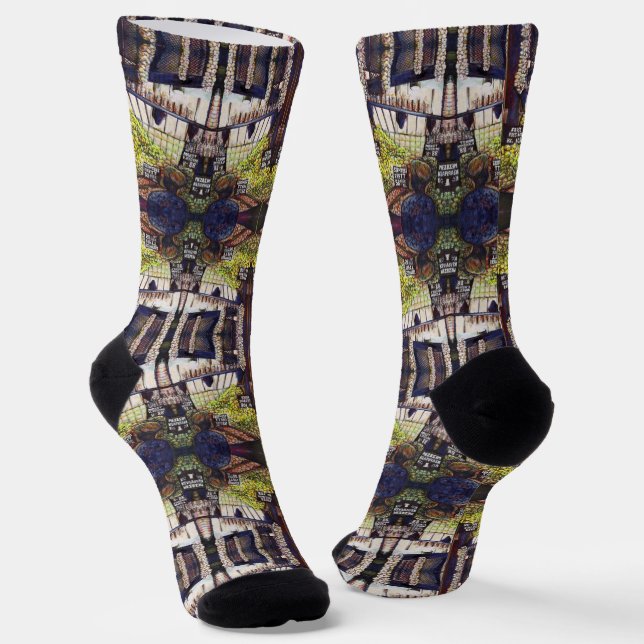 Dimensions of Curiosity Socks (Angled)