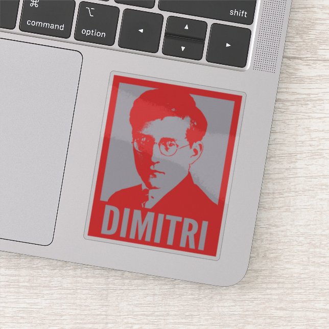Dimitri Shostakovich Pop Art Custom Cut Vinyl (Detail)