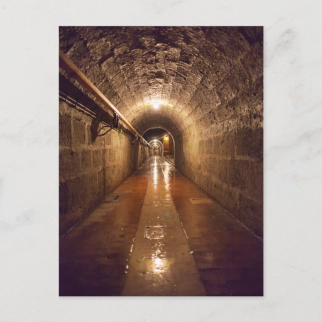 Dimly Lit Salt Mine Tunnel Postcard (Front)