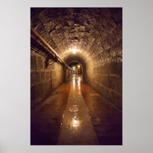 Dimly Lit Salt Mine Tunnel Poster