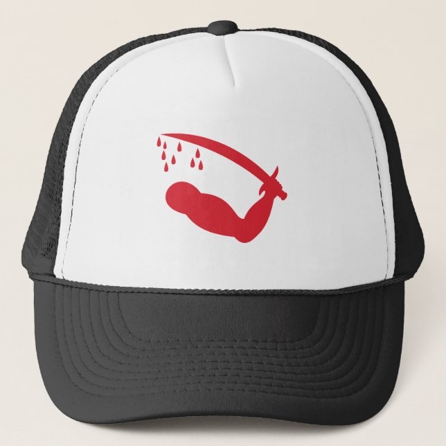 Dimmits Goliad Flag (1824) Trucker Hat (Front)