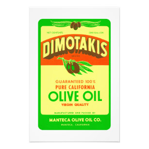 Dimotakis Family Olive Oil Co. Manteca, CA Photo Print