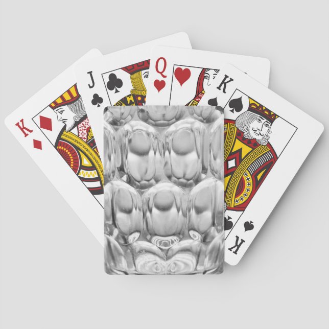 Dimpled pint beer glass playing cards (Back)