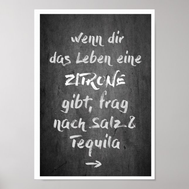 DIN A4 Poster "Zitrone - Tequila" (Front)