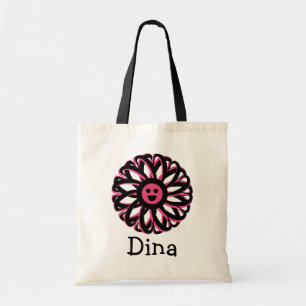 Dina Happy Flower Personalised Tote Bag