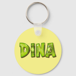 Dina Name Kiwi Design Keychain