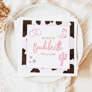 DINA Space Cowgirl Desert Bachelorette Disco Napkin