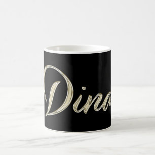 Dina white gold Handwriting Tasse Kaffeetasse Coffee Mug
