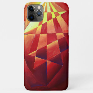 Dinamic abstract composition in red iPhone 11 pro max case