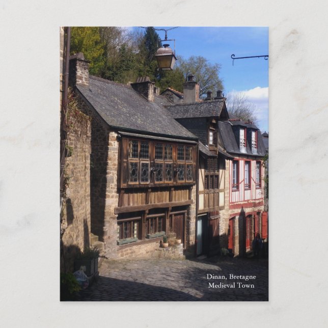 Dinan Mediaeval Village Bretagne France Postcard (Front)