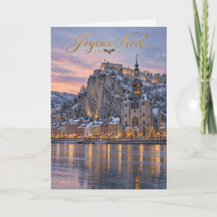 Dinant Meuse et Citadelle Joyeux Noël Holiday Card