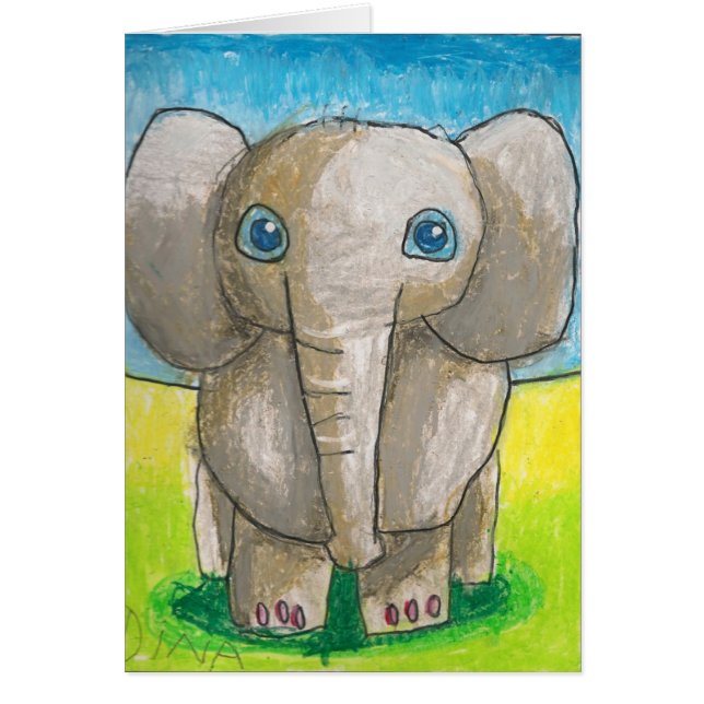 Dina's Elephant Card (Front)