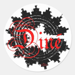 dine classic round sticker