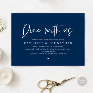 Dine with us, Wedding Rehearsal Dinner Invitation