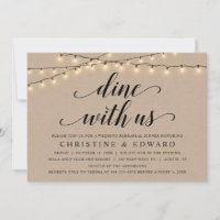 Dine with us, Wedding Rehearsal, Rustic Kraft