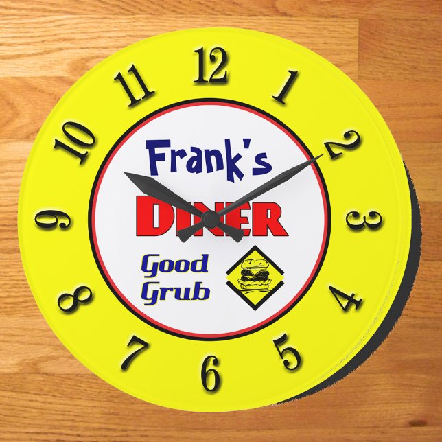 Diner Custom Retro Wall Clock (Creator Uploaded)