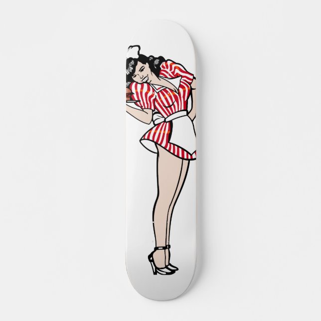 Diner Girl Skateboard (Front)