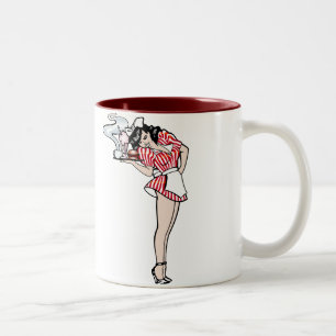 Diner Girl Two-Tone Coffee Mug