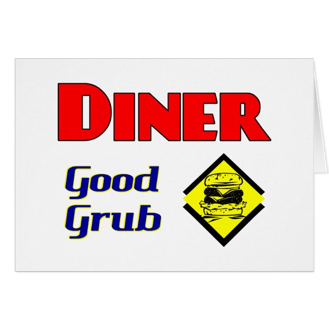 Diner Good Grub Hamburger Restaurant Art (Front Horizontal)