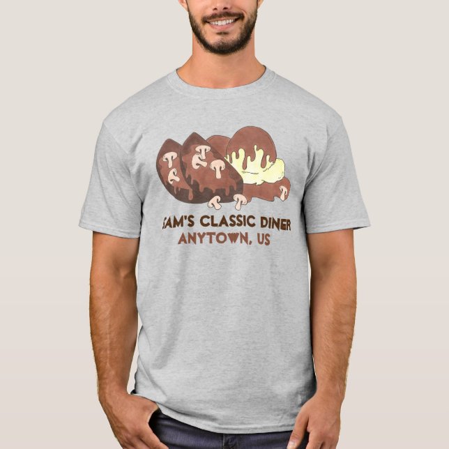 Diner Meatloaf Food Customised Restaurant Staff T-Shirt (Front)