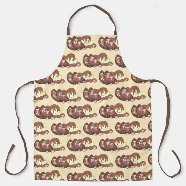 Diner Meatloaf Meat Loaf Mashed Potatoes Gravy Apron (Front)