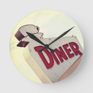 Diner Round Clock