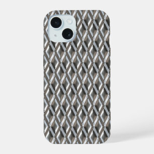 Diner Style Chrome Harlequin Pattern iPhone 15 Case