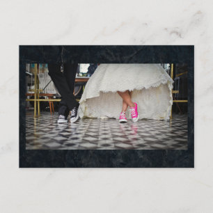 Diner style wedding couple RSVP Card