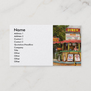 Diner - Try our 25 cent platter 1940 Business Card