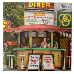 Diner - Try our 25 cent platter 1940 Ceramic Tile