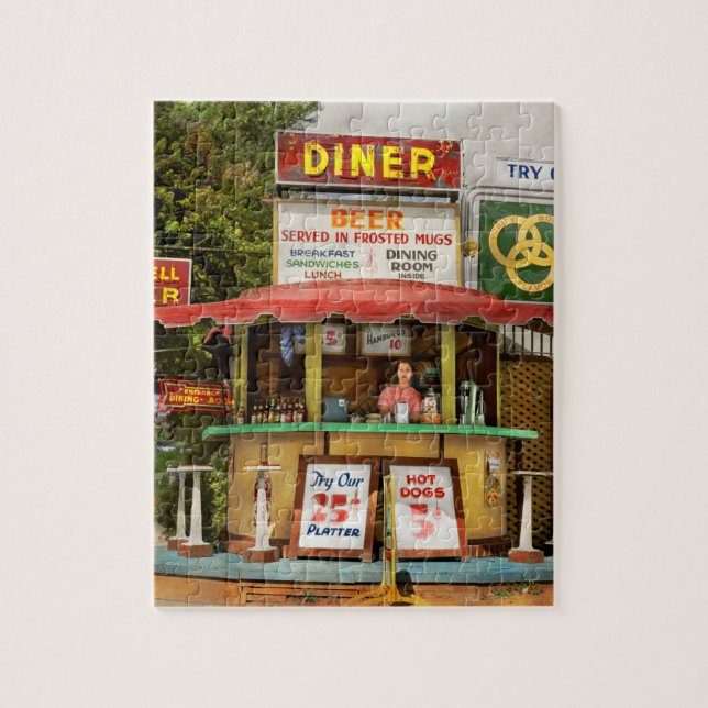 Diner - Try our 25 cent platter 1940 Jigsaw Puzzle (Vertical)