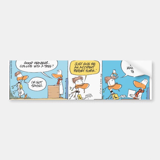 Ding Duck Accident Report Form Bumper Sticker (Front)