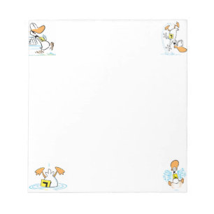 Ding Duck Aviation Cartoon Notepad