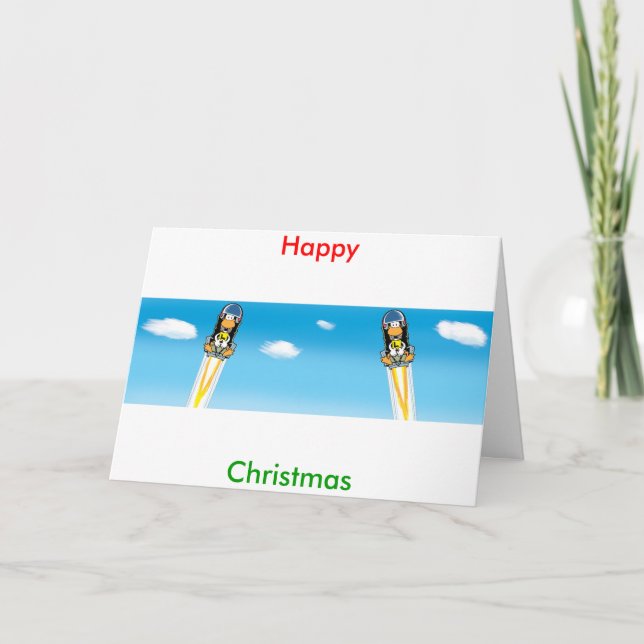 Ding Duck Ejector Seat Christmas Card (Front)