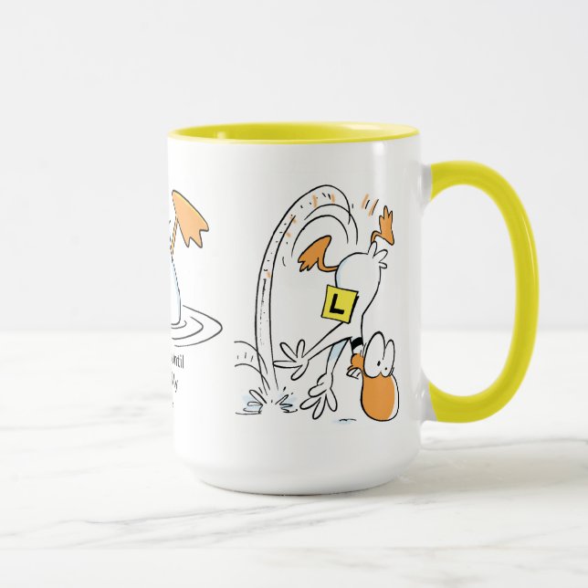 Ding Duck Flying Coffee Mug (Right)