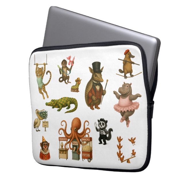 Dingaling Bros Circus acts Laptop Sleeve (Front Left)