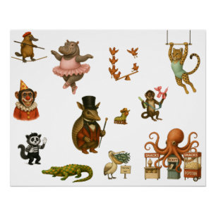 Dingaling Bros Circus acts Poster