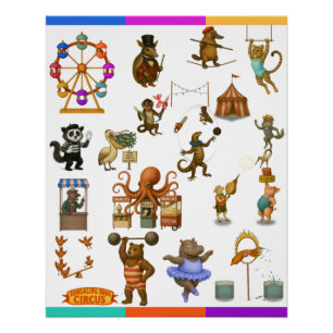 Dingaling Bros Circus acts Poster
