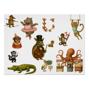 Dingaling Bros Circus acts Poster
