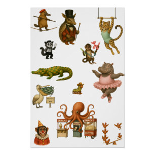 Dingaling Bros Circus acts Poster