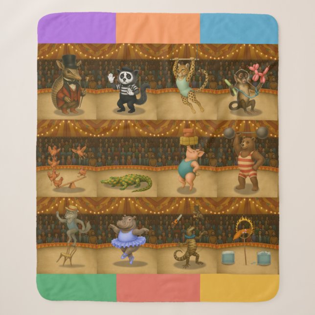 Dingaling Bros Circus acts Sherpa Blanket (Front)