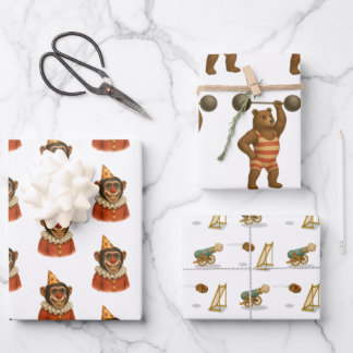 Dingaling Bros Circus acts Wrapping Paper Sheet