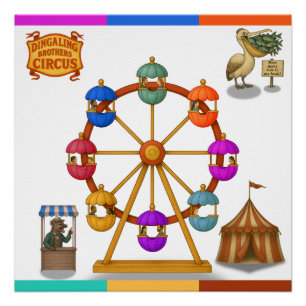 Dingaling Bros Ferris Wheel Poster