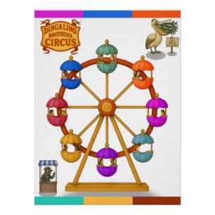 Dingaling Bros Ferris Wheel Poster