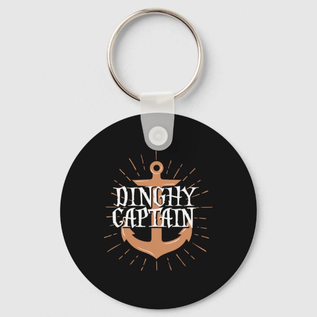 Dinghy Captain Funny Sailing Crew Boating Gift  Key Ring (Front)