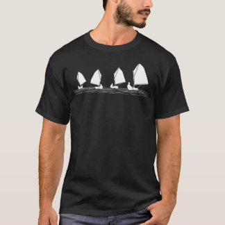 Dinghy Sail Boat Laser Optimist Racing Sailing Las T-Shirt