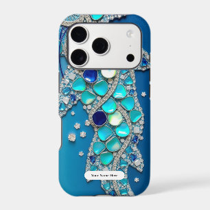 Dingin Blue Iridescent Mosaic