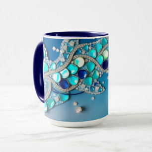 Dingin Blue Iridescent Mosaic Mug