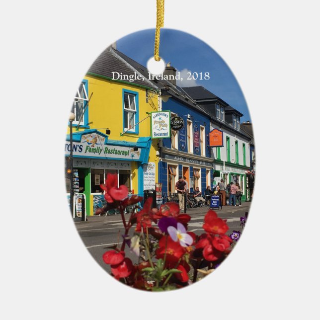 Dingle, Ireland Ceramic Ornament (Front)